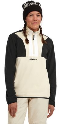 2025 ONeill Femmes FWCCruz Triple Polartec Half Zip Fleece 1350080 - Black Out Colour Block
