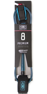 2025 Ocean And Earth 8’0 Une-Xt Premium Laisse LP80XTBLU - Blue