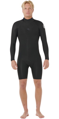 2026 Rip Curl Hommes Dawn Patrol 2mm Back Zip Manches Longues Printemps Combinaison Néoprène Combinaison Néoprène 11SMSP - Black