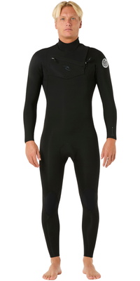 2026 Rip Curl Hommes Dawn Patrol Pro 5/3mm Chest Zip Combinaison Néoprène 17WMFS - Black
