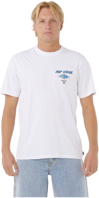 2026 Rip Curl Hommes Fade Out Icon Tee 0CAMTE - White