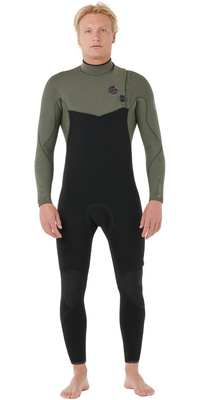 2026 Rip Curl Hommes Flashbomb Pro 4/3mm Zip Free Combinaison Néoprène 17FMFS - Deep Cactus