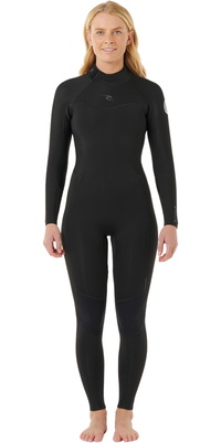 2026 Rip Curl Femmes Dawn Patrol 4/3mm Back Zip Combinaison Néoprène 163WFS - Black