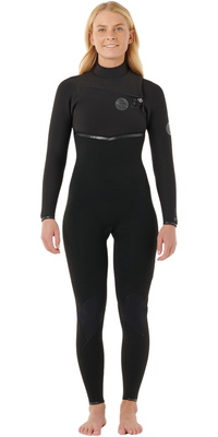2026 Rip Curl Femmes E-Bomb 3/2mm Chest Zip Combinaison Néoprène 16RWFS - Black