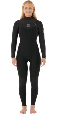 2026 Rip Curl Femmes Flashbomb 4/3mm Chest Zip Combinaison Néoprène 16IWFS - Black