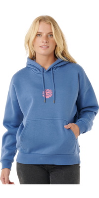 2025 Rip Curl Femmes Icônes Du Surf Heritage Hoodie 06NWFL - Moonlight Blue