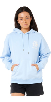 2025 Rip Curl Femmes Sweat à Capuche Shore Break Heritage 0AKWFL - Light Blue