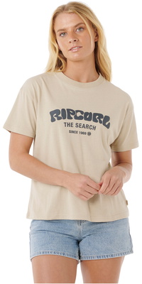 2025 Rip Curl Womens Surf Puff Relaxed Tee 0HXWTE - Natural