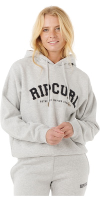 2025 Rip Curl Womens Varsity Hoodie 08HWFL - Grey Marle / Black