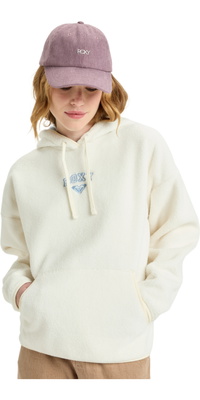 2025 Roxy Femmes Cool Calling Polar Fleece Sweat à Capuche ERJPF03221 - Egret