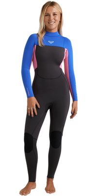 2026 Roxy Femmes Prologue+ 3/2mm Back Zip Combinaison Néoprène 26BW213514 - Cobalt