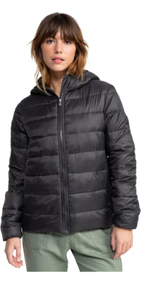 2026 Roxy Femmes Wind Bliss Veste à Capuche Légère Et Rembourrée ERJJK03691 - Phantom