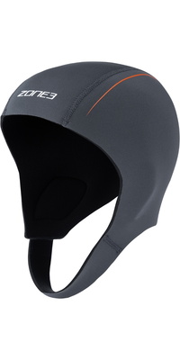 2026 ZONE3 Active-Flex Swim Cap NA25UAFSC104 - Grey / Orange