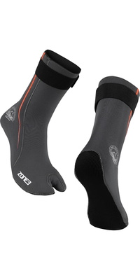 2026 ZONE3 Active -Flex 3mm Swim Sock NA25UAFSS104 - Grey / Orange