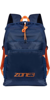 2026 ZONE3 Grand Sac à Dos Dentraînement En Maille SA25LMTB103 - Navy / Orange