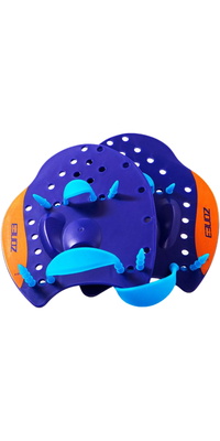 2026 ZONE3 Power Stroke Natation Hand Paddles SA18CPAD - Blue / Rouge