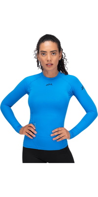 2026 Zhik Femmes Eco Spandex LT Long Sleeve Baselayer Top DTP-0163-W-CYA - Cyan