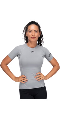 2026 Zhik Femmes Eco Spandex LT Short Sleeve Baselayer Top DTP-0167-W-PLT - Platinum