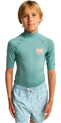 2026 Billabong Enfants Réédition Du Maillot à Manches Courtes En Lycra EBBWR03009 - Sea Green