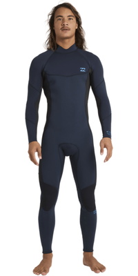 2026 Billabong Hommes Absolute 3/2mm Flatlock Back Zip Combinaison Néoprène 24AW211601 - Ocean