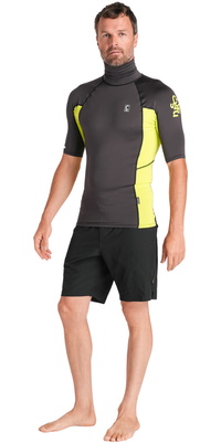 2026 C-Skins Hommes Nuwave Gilet Rash X à Manches Courtes C-NLYSSMT - Anthracite / Lime