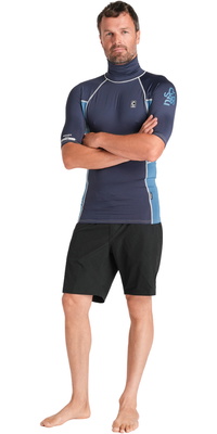 2026 C-Skins Hommes Nuwave Gilet Rash X à Manches Courtes C-NLYSSMT - Bleu Pierre / Steel Blue