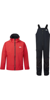 2026 Gill Hommes OS3 Coastal Combinaison De Voile OS33JOS33T - Rouge / Black