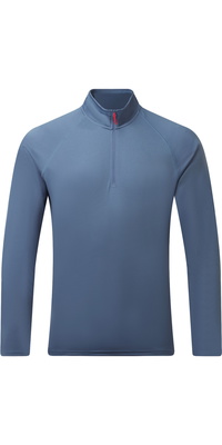 2026 Gill Hommes UV Tec Long Sleeve Zip Tee UV009 - Storm Blue