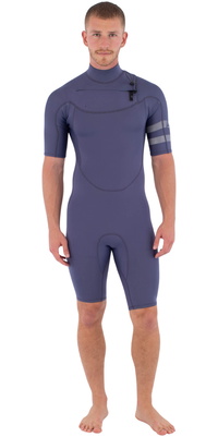 2026 Hurley Hommes Air 2/2mm Chest Zip Shorty Combinaison N&eacute;opr&egrave;ne MSS0013252 - Destroyer