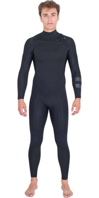 2026 Hurley Hommes Air 4/3mm Chest Zip Combinaison N&eacute;opr&egrave;ne MFS0013413 - Black