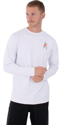 2026 Hurley Hommes Débardeur Lycra à Manches Longues Regular Flamengue MLEU00006 - White