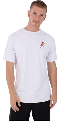 2026 Hurley Hommes Débardeur Lycra à Manches Courtes Regular Flamengue MLEU00007 - White