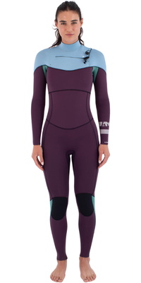 2026 Hurley Femmes Advant 4/3mm Chest Zip Combinaison N&eacute;opr&egrave;ne WFS0013403 - Bonnie Blue