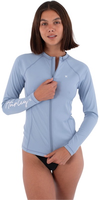 2026 Hurley Femmes Gilet Lycra à Manches Longues Et Fermeture éclair WLEU00003 - Spring Breeze