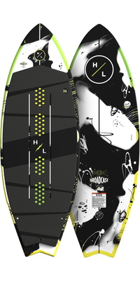 2026 Hyperlite Broadcast Wakesurfer Board H26BC.1 - Black / Green / Yellow