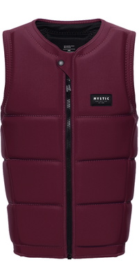 2026 Mystic Hommes Star Front Zip Gilet Wake Impact 35005.240245 - Oxblood Red