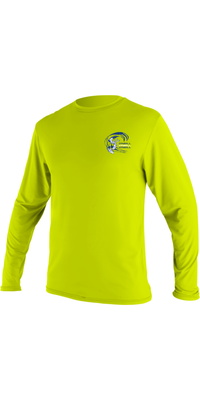 2026 ONeill Junior Basic Skins Long Sleeve Sun Shirt 5711B - Lime