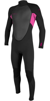 2026 ONeill Enfants Reactor-2 3/2mm Back Zip Combinaison Néoprène 5044B - Black / Berry