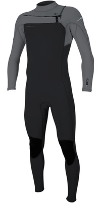 2026 ONeill Hommes Hammer 3/2mm Chest Zip Combinaison N&eacute;opr&egrave;ne 4926 - Tempered Steel / Smoke / Smoke