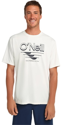 2026 ONeill Hommes Hybrid T-shirt Graphique UPF Polygiene 2850340 - Snow White