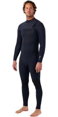 2026 ONeill Mens Hyperfreak+ 5/4mm Chest Zip Wetsuit 5345 - Black
