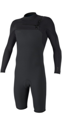 2026 O'Neill Mens Hyperfreak 2mm Chest Zip Long Sleeve Springsuit Wetsuit 5496 - Tempered Steel / Graphite