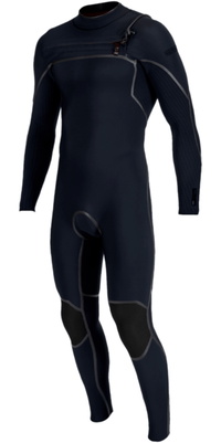 2026 ONeill Mens Hyperfreak Fire 3/2mm+ Chest Zip Wetsuit 5660 - Carbon / Carbon
