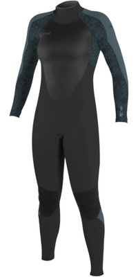 2026 ONeill Womens Epic 3/2mm Back Zip Wetsuit 4213B - Tempered Steel / Shaded Island Sky