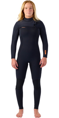2026 ONeill Femmes Hyperfreak+ 4/3mm Chest Zip Combinaison N&eacute;opr&egrave;ne 5349 - Black