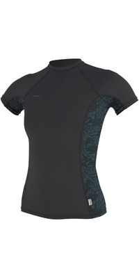 2026 ONeill Femmes Hyperfreak Skins Débardeur En Lycra à Manches Courtes 5694 - Tempered Steel / Shaded Island Sky