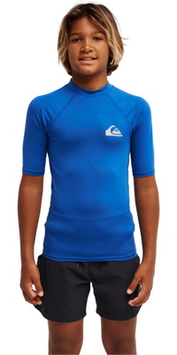 2026 Quiksilver Enfants Everyday Gilet Lycra à Manches Courtes UPF50 AQBWR03064 - Monaco Blue