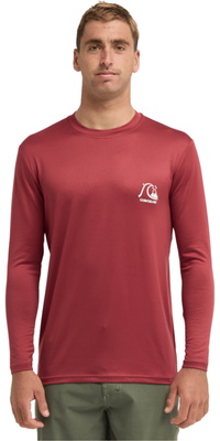 2026 Quiksilver Hommes DNA Surf Tee Long Sleeve Lycra Vest AQYWR03139 - Burnt Russet