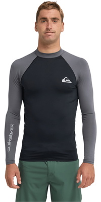2026 Quiksilver Hommes Everyday Gilet Lycra à Manches Longues UPF50 AQYWR03131 - Black / Iron Gate