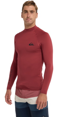 2026 Quiksilver Hommes Everyday Gilet Lycra à Manches Longues UPF50 AQYWR03131 - Burnt Russet